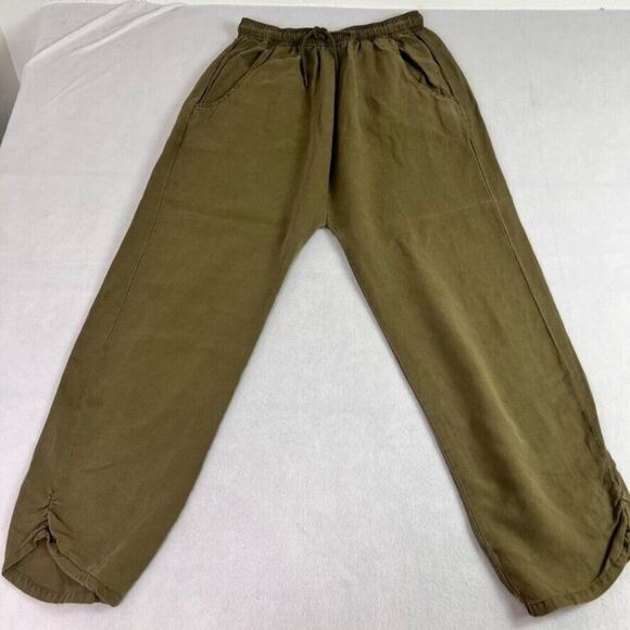 By anthropologie Pant Women Small Green Drawstring Elastic Atleisure Lightweight - Picture 13 of 16